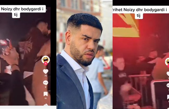 Rrihet Noizy në koncert, bie në tokë me një grusht si Berisha, videoja e sherrit masiv