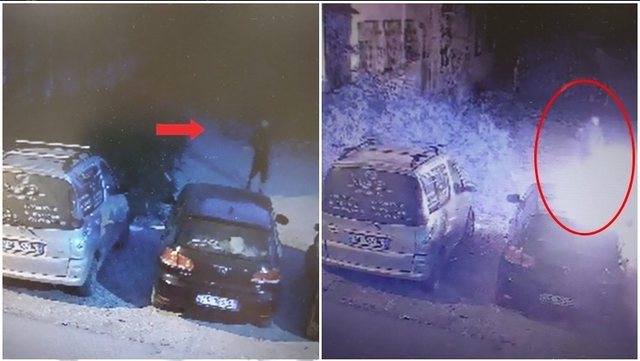 Djegia e 3 makinave në Vlorë/ Momenti kur autori i vë flakën, dëmtohet edhe vetë