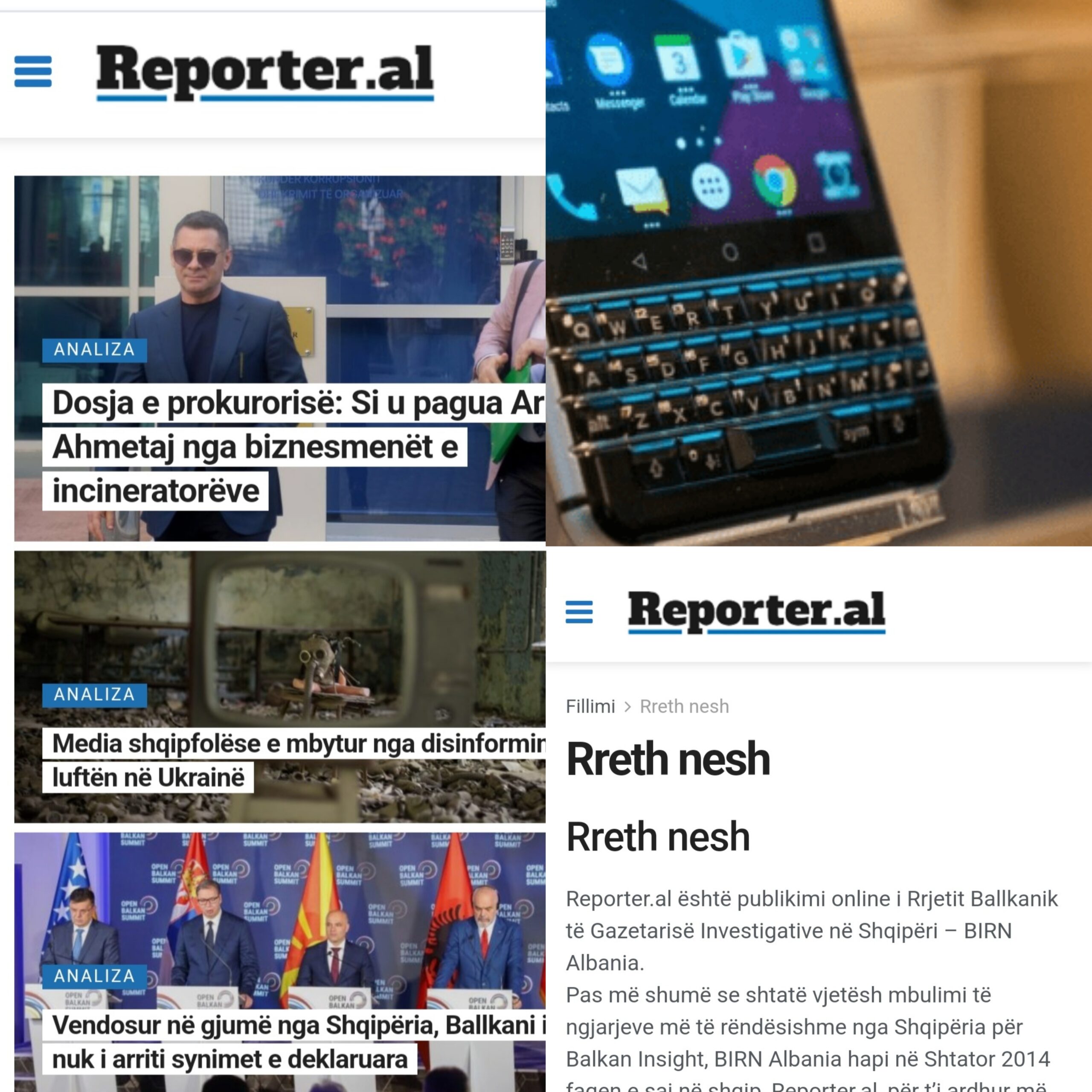 BIRN lidhje komprometuese me Arben Ahmetaj, shkrimet dolën nga Blackberry i tij