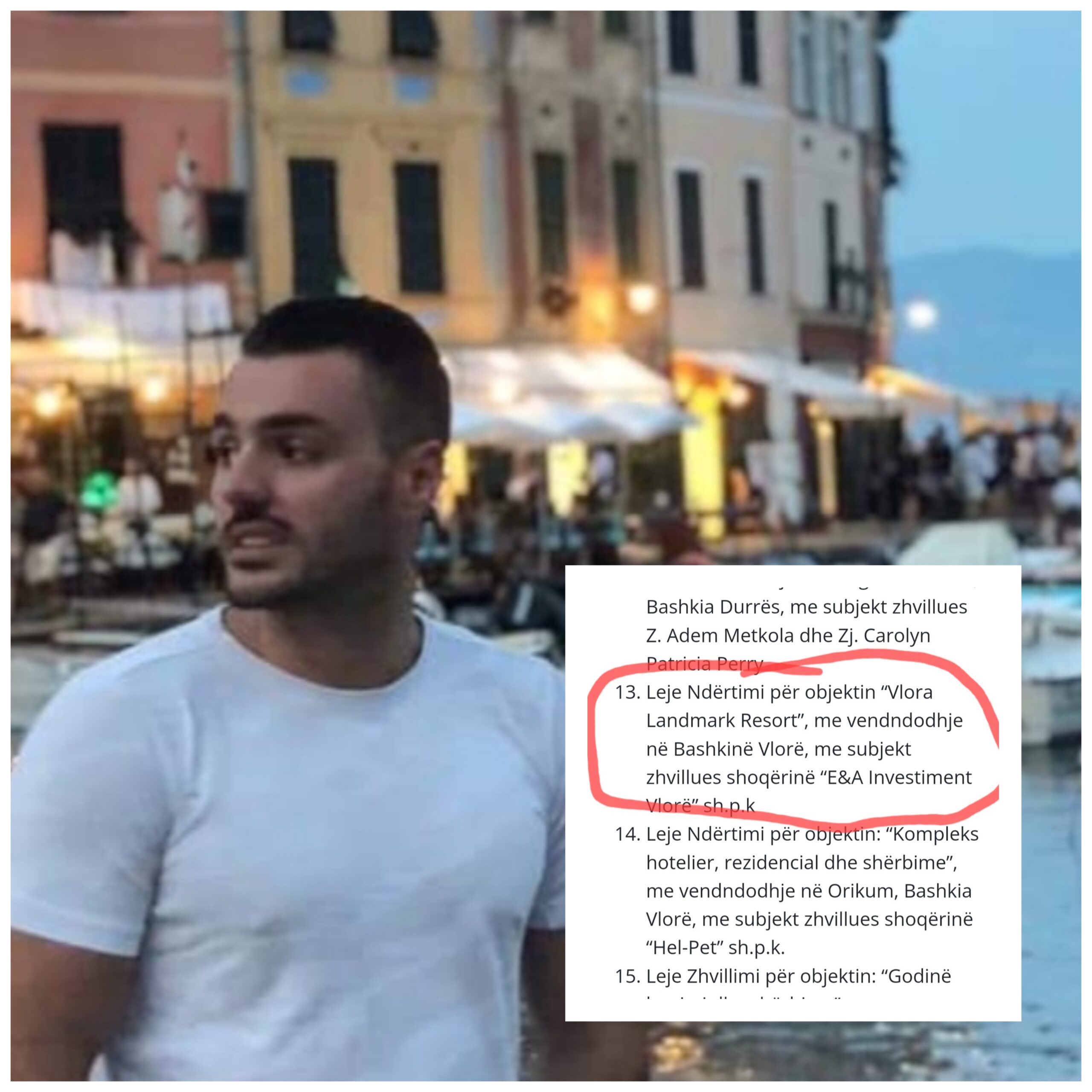 Letrat / Rama i jep djalit të Ardian Kollozit leje për kullë gjigande në Lungomare, kompania fantazmë me 100 mijë lekë kapital. Cili është burimi i investimit?