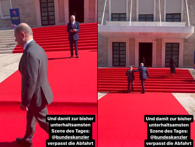 Kancelari gjerman Scholz bëhet “meme” në Shqipëri, humbi rrugën si Biden