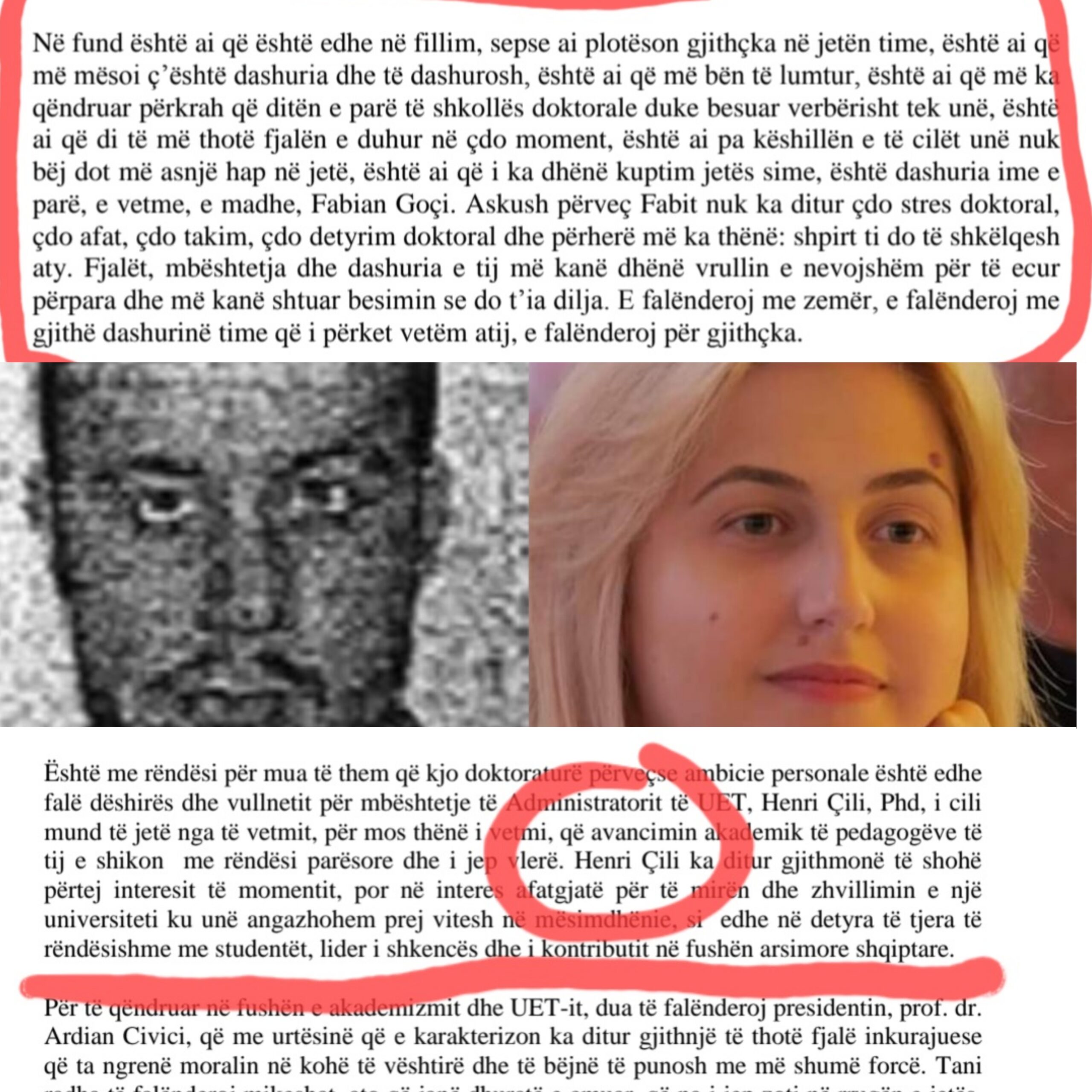 Ina Zhupa: Henri Çili, lideri shqiptar i shkencës. Unë nuk hedh asnjë hap në jetë pa këshillën e burrin tim Fabian Goçi (që mori 300 tendera. Elozhe vjehrrës dhe vjehrrit)