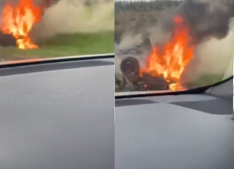 Belsh/ Pas përplasjes makina shpërthen në flakë, shpëton nëna me binjakët!