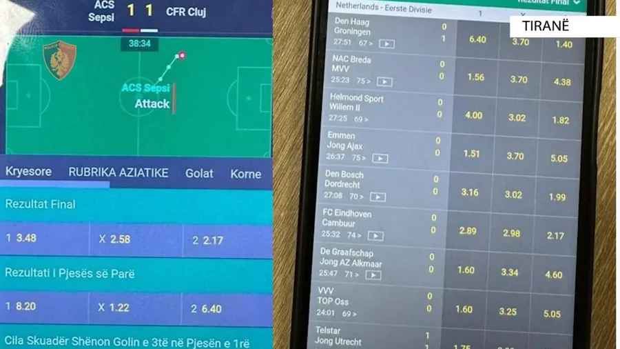 Vinin baste sportive nëpërmjet telefonave, arrestohen 4 persona në Tiranë