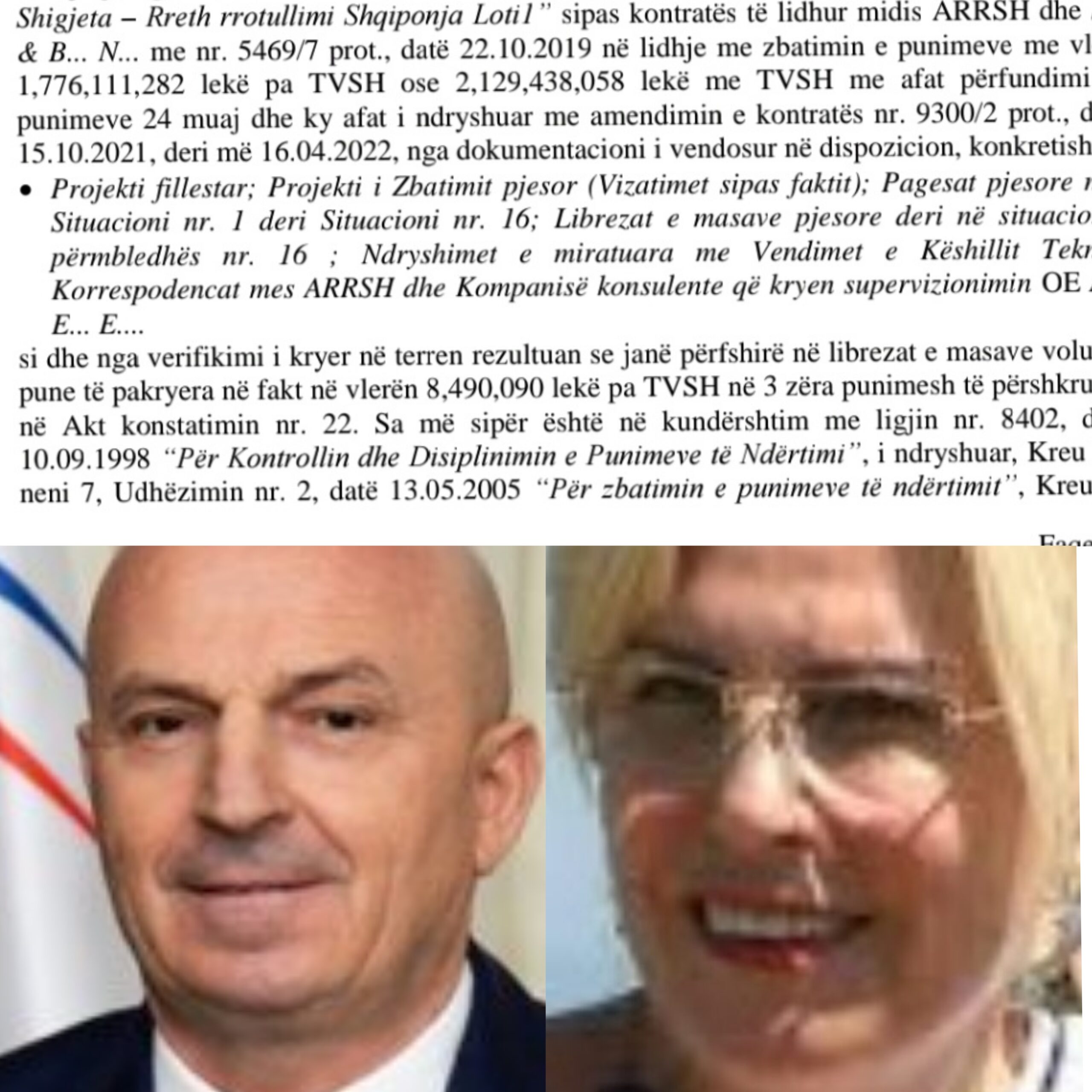 Dokumentet / Hajdutja Entela Çano i certifikoi Salillarit punime fiktive në Unazën e Madhe, vjedhje me tenderin 21 milionë euro. Pas kontrollit në shtëpinë e Vis Berberit, biondja e aferave u shqetësua