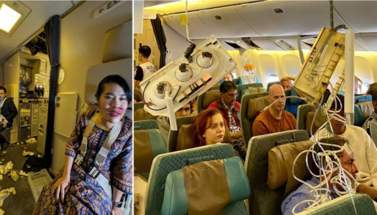FOTO/ Pasagjerë të gjakosur dhe maska të shpërndara, dalin pamjet brenda avionit që u godit nga turbulencat