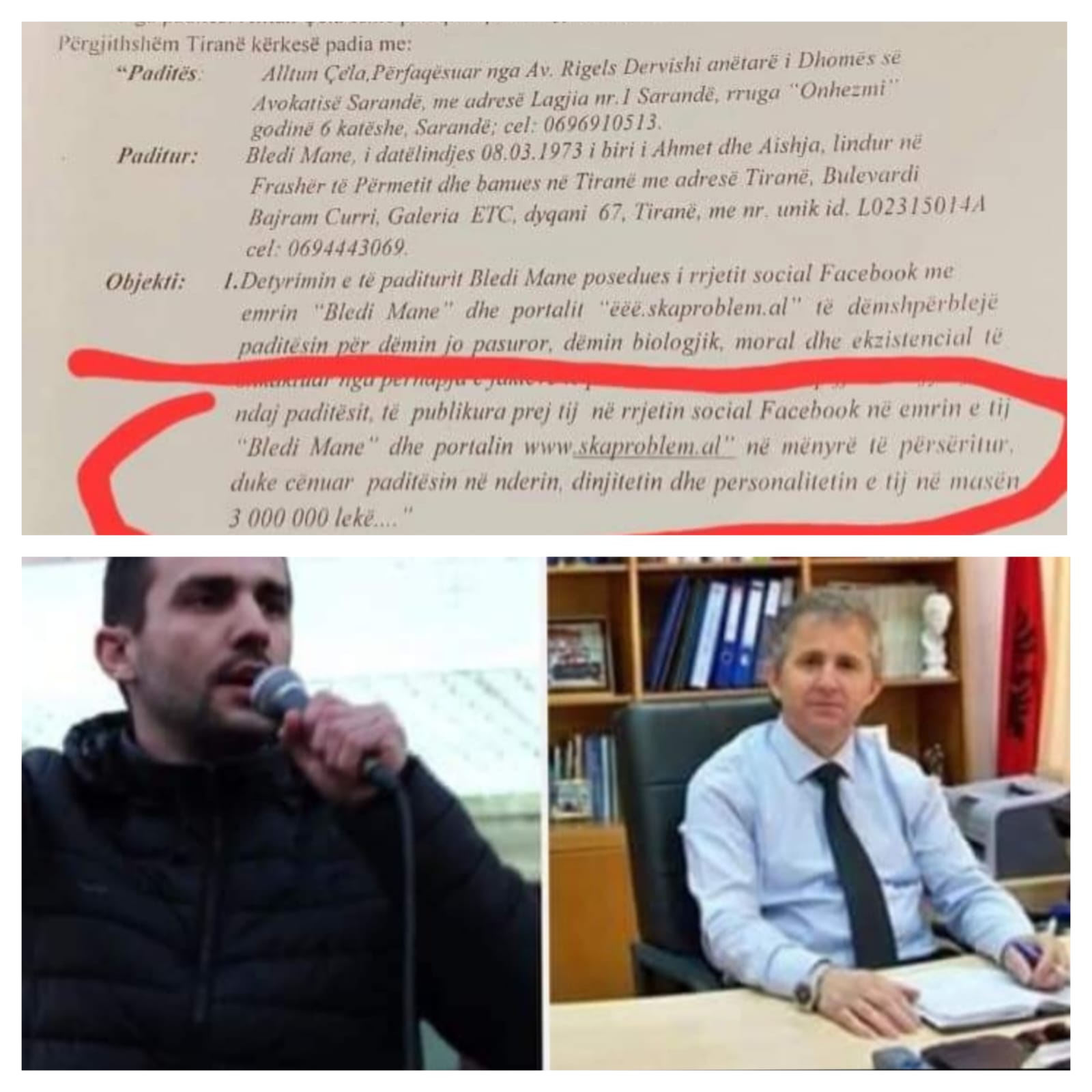 Bledi Mane: Vjehrri i Adriatik Lapajt më kërkon ti jap 30 milionë lekë pse e quaj kriminel