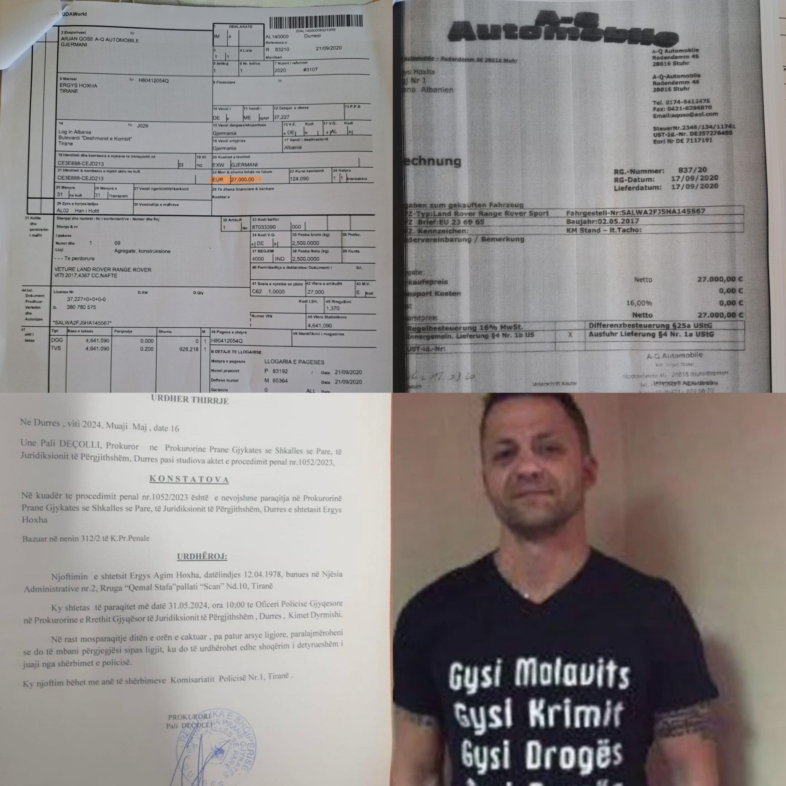 Aferat në dogana / Nëndrejtori Gysi i drogës thirret në Prokurori për makina kontrabandë, skemë korrupsioni me kunatin e tij, pastrim parash me autovetura nga Gjermania
