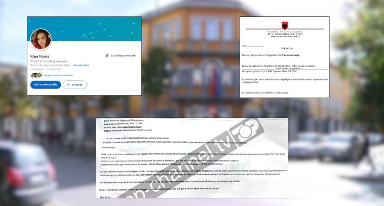 Si nisi skema e mashtrimit me bursat e studimit! Ja e-mail-i i  parë i 20-vjeçarit që maskohej si “Klea Rama”, dërguar Ministrisë së Arsimit