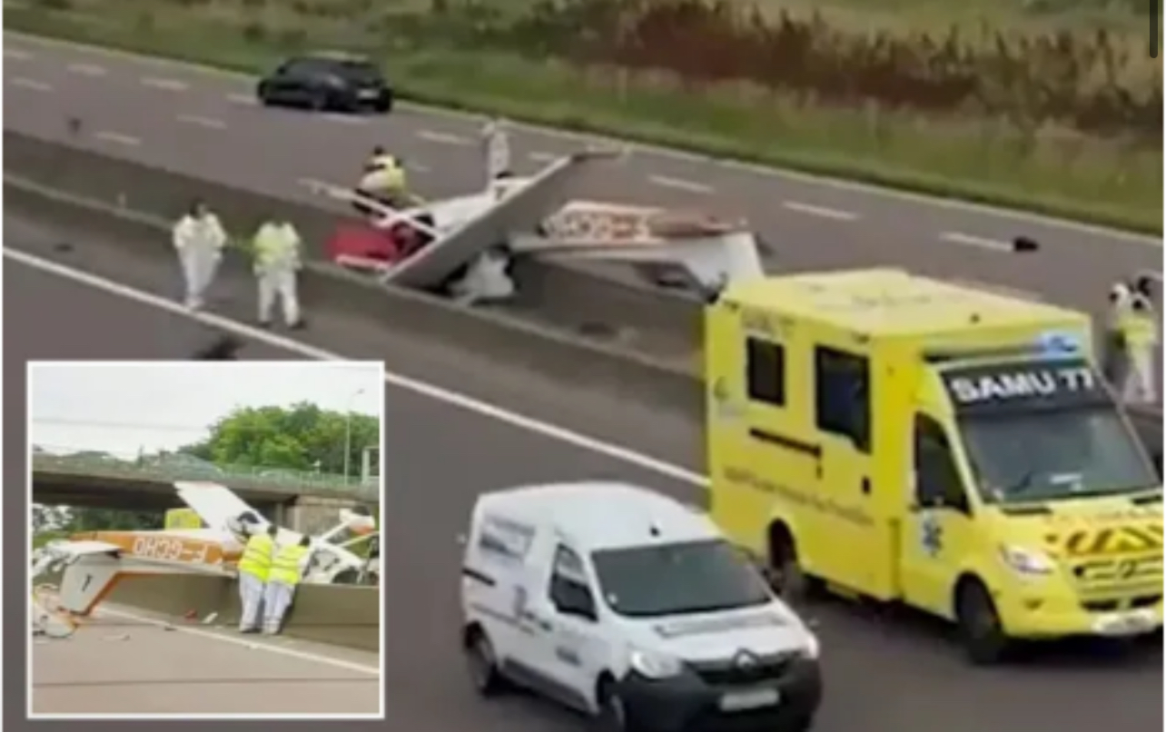 Një grua, dy burra humbin jetën nga rrëzimi i papritur i avionit në autostradën e Parisit (fotot)