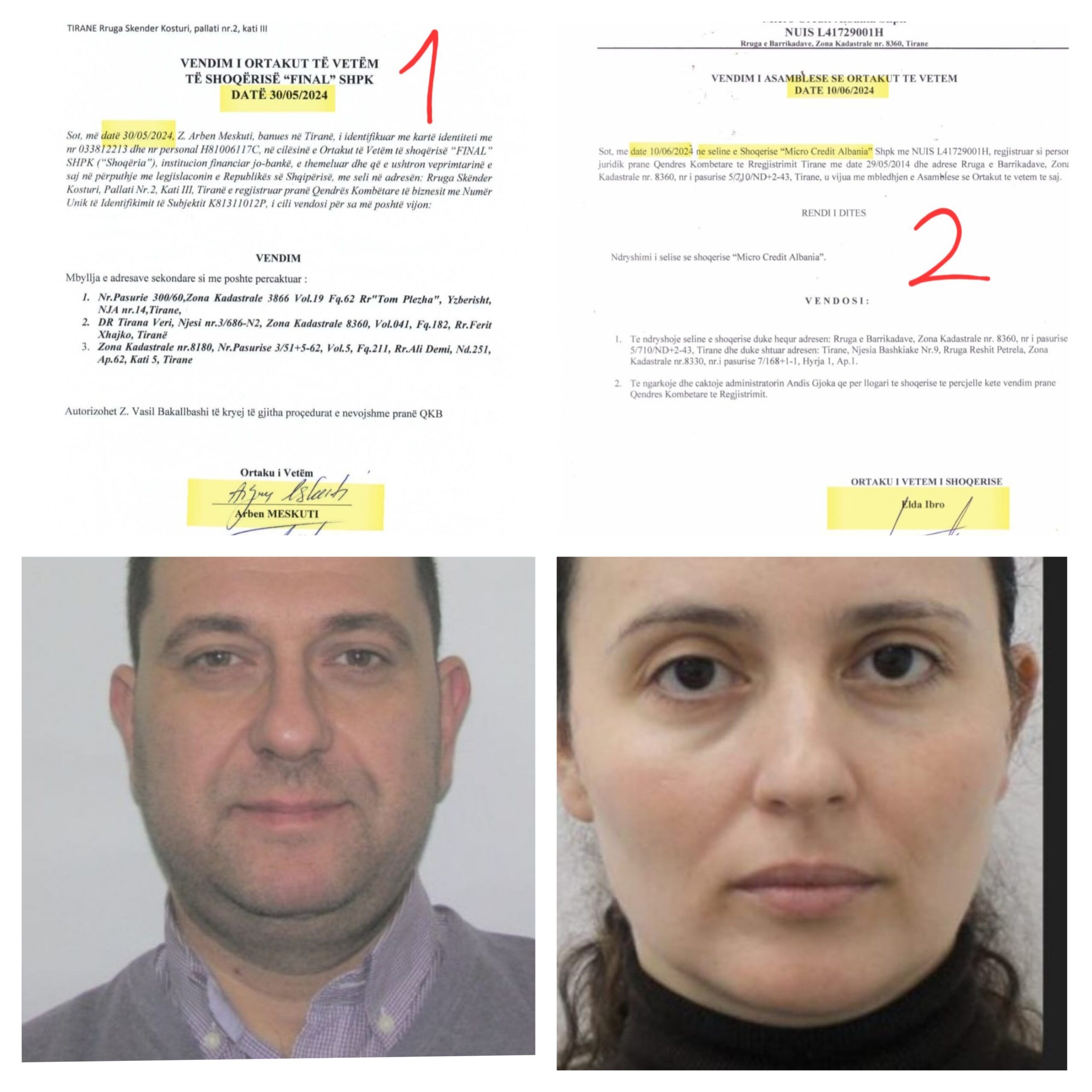 Skandal / Arben Meskuti bën mbledhjet e ‘Final’ nga burgu 113, Elda Ibro merr vendime për MCA nga Franca