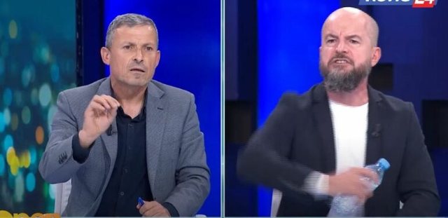 Tjetër sherr në TV/ “Sharlatan, maskara”, drejtori i komunikimit në PD godet me shishe analistin