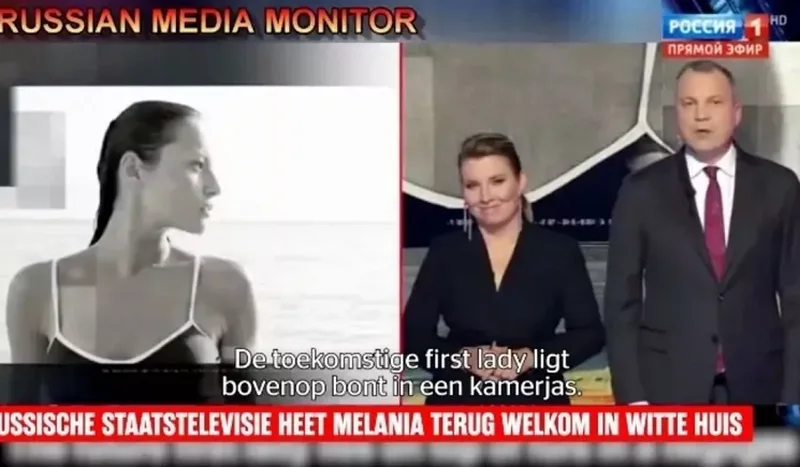Televizionet ruse shfaqin fotot nudo të Melania Trump, prezantuesit nuk mbajnë dot të qeshurën