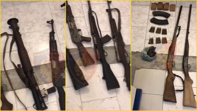 Goditet banda e trafikut të armëve Kosovë – Shqipëri, arrestohen 16 persona, sekuestrohen 60 armë zjarri