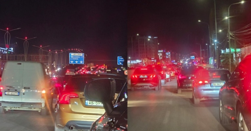 Pasi u hap plotësisht, Unaza e Madhe e Tiranës paralizohet nga trafiku kilometrik