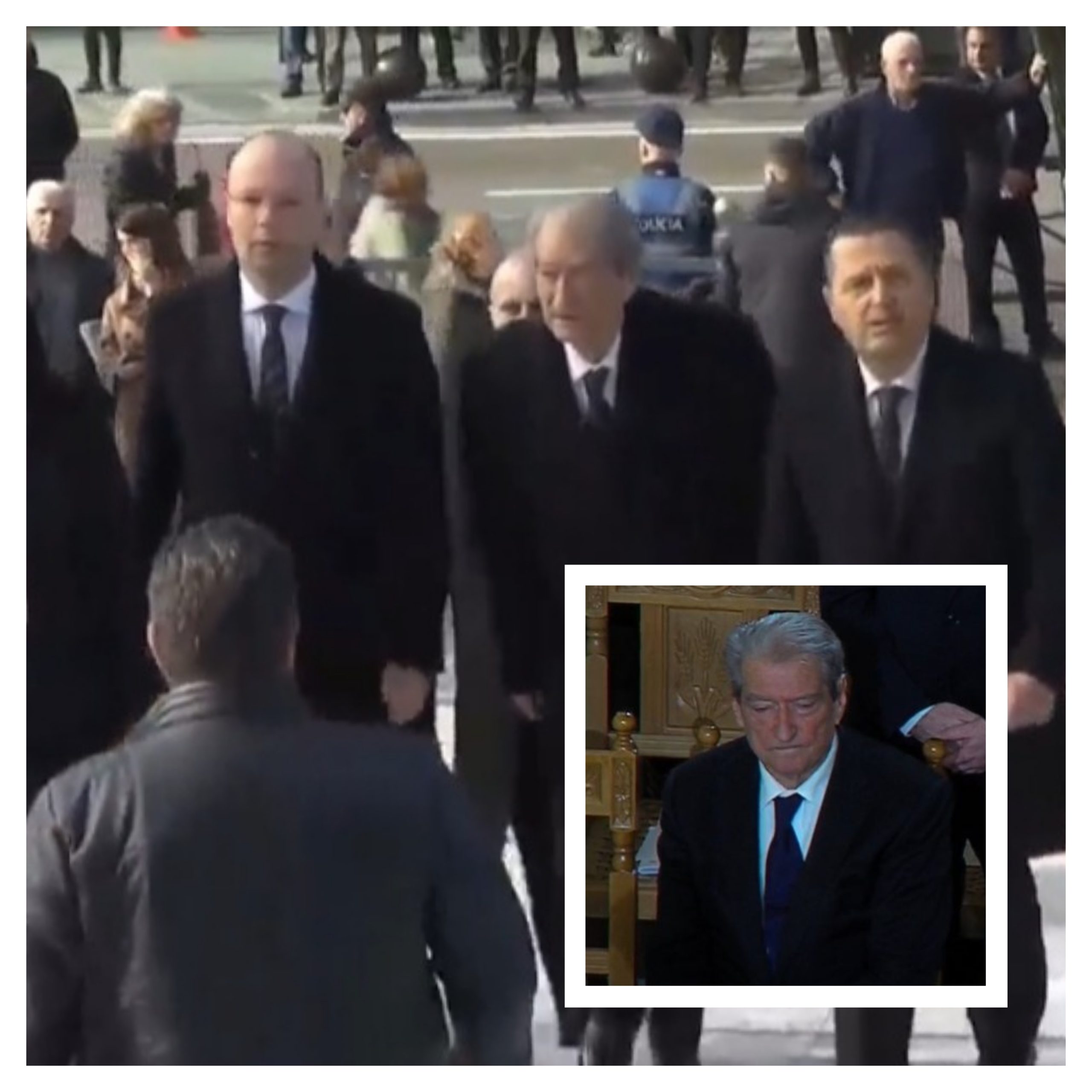 Berisha prish protokollin e ceremonisë në Kishën Ortodokse, heq letrat e protokollit dhe ulet ku do vetë në rreshtin e parë