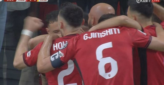 Shqipëri-Andorra, zhbllokohet sfida. Manaj shënon një gol të bukur me kokë
