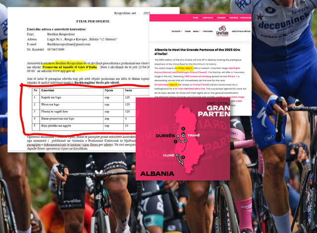 Giro d’Italia 2025 në Shqipëri për fushatë, sport apo promovim?! Nuk mjaftojnë 7 mln euro, bashkitë bëjnë tendera … 