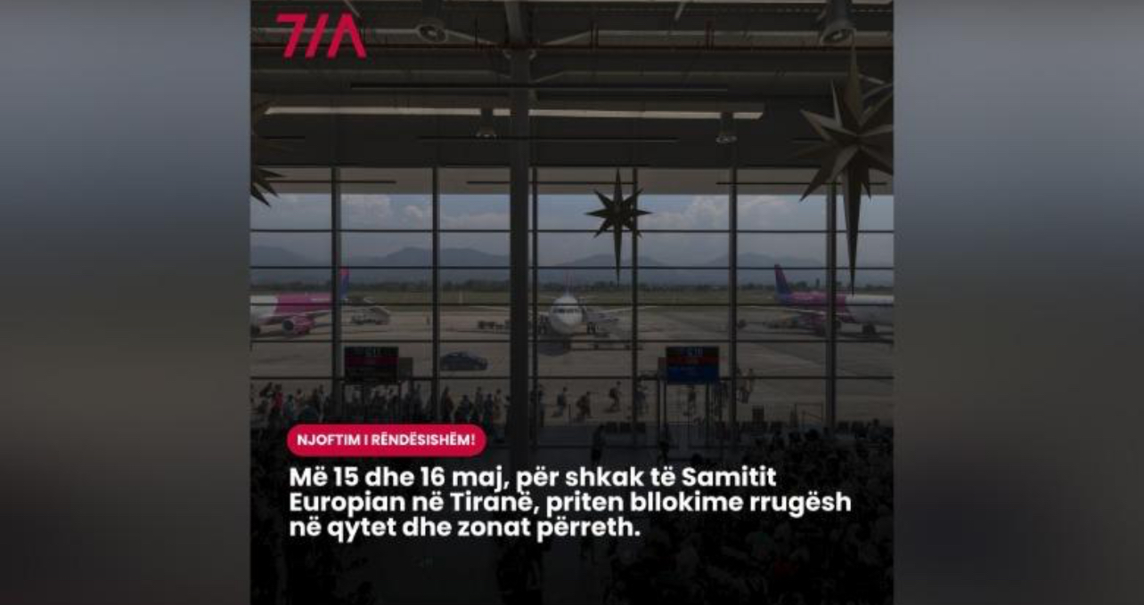 Më 15 dhe 16 Samiti i Komunitetit Politik Europian, TIA thirrje pasagjerëve: Nisuni drejt aeroportit 3-4 orë përpara fluturimit