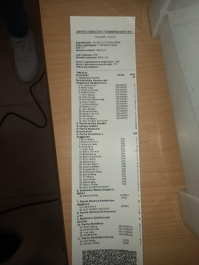 Numërohet kutia e parë në mënyrë elektronike në Vorë me votim elektronik: PS 124 – PD 42 