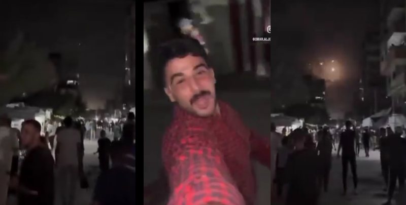 Banorët e Gazës derdhen rrugëve për të festuar sulmin e Iranit ndaj Izraelit