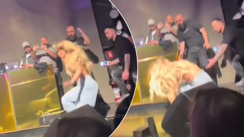 Këngëtarja e njohur rrëzohet gjatë ngjitjes në skenë, videoja bëhet virale në rrjet 
