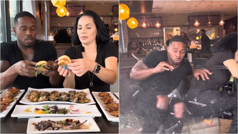 Po filmonin veten duke ngrënë, çifti i influencerave goditen nga makina në restorant