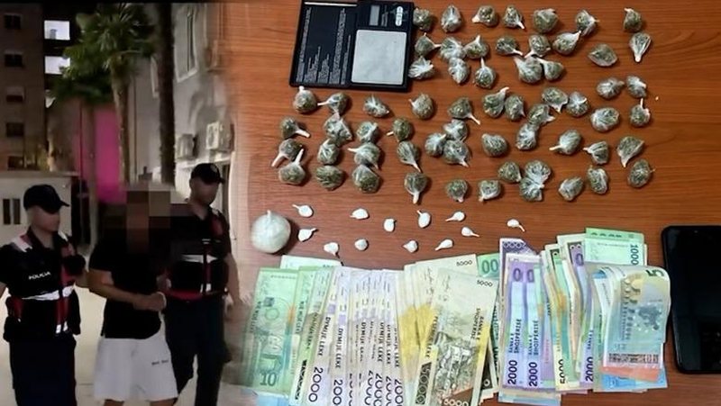 Shiste kokainë dhe kanabis në zonën turistike të Livadhit, arrestohet 28-vjeçari