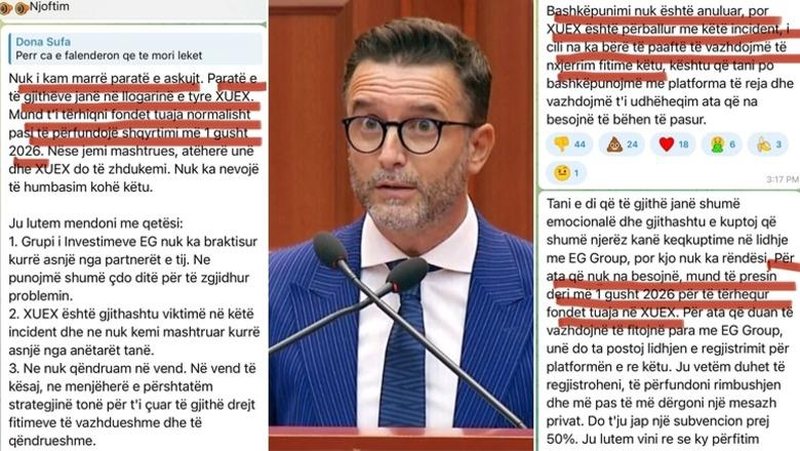 Firmat piramidale online: Braçe publikon justifikimet e agjentit të XUEX