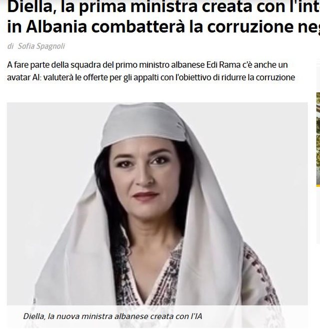 Corriere della Sera: Diella, ministrja e parë me inteligjencë artificiale, po kush e kontrollon?