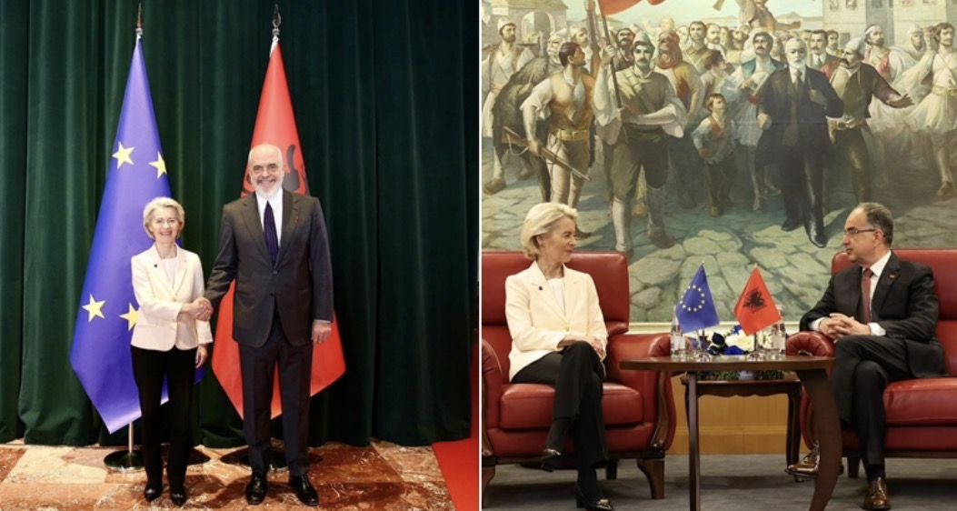 Tirana ndalesa e parë për Ursula von der Leyen, presidentja e KE-së: Shqipëria në rrugën e duhur drejt BE-së