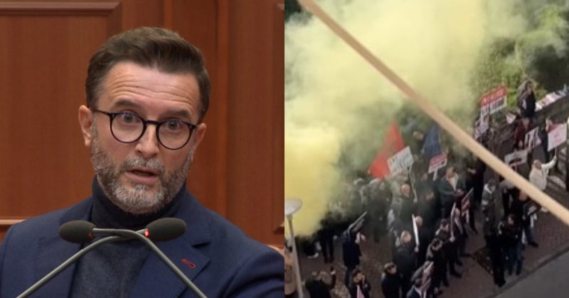 “Protesta e frikshme e Gones” – Braçe tallet me partinë “Mundësia” e Shehajn: 90 vetë 2 gërneta dhe pema