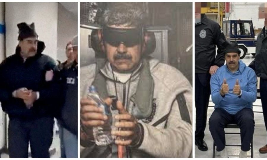 Xhaketë e zezë, bluzë blu dhe kostum sportiv, pse Maduro u shfaq me rroba të ndryshme pas arrestimit
