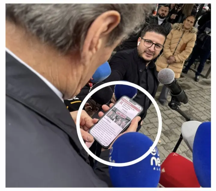 VIDEO / Berisha kapet mat duke lexuar artikullin ku e quajnë “trushkulur”, sulmon gazetarin Adriatik Doçi