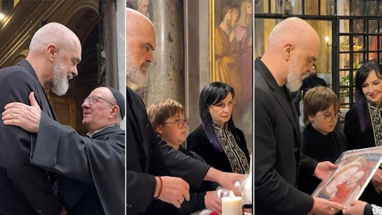 ‘Na udhëhiq në rrugën e së mirës, mbroje Shqipërinë’! Rama në Vatikan, bën lutje në bazilikën e Zojës së Këshillit të Mirë
