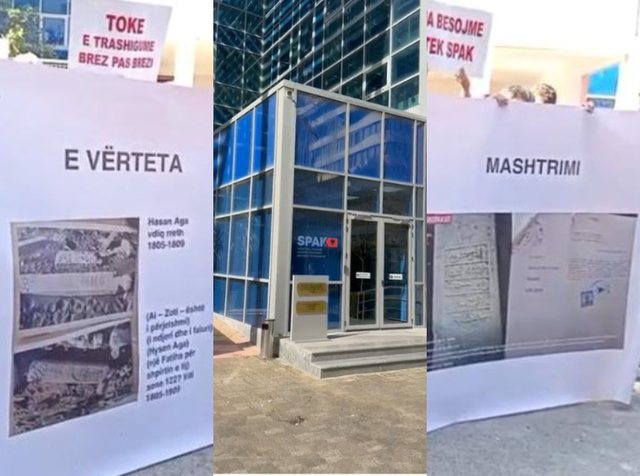 Kundër resortit të Ulajt, banorët e Rrjollit protestë para SPAK, godasin me vezë godinën! Avokati: Kallëzimi për Fatmir Shpellzën, u vodhi pronën