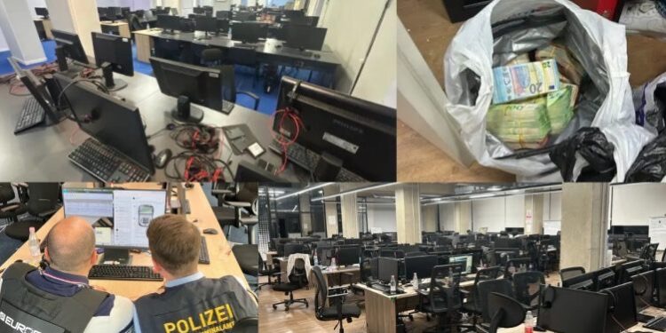 Thasë të mbushur me euro, Europol nxjerr pamjet nga aksioni i call center-ave në Tiranë