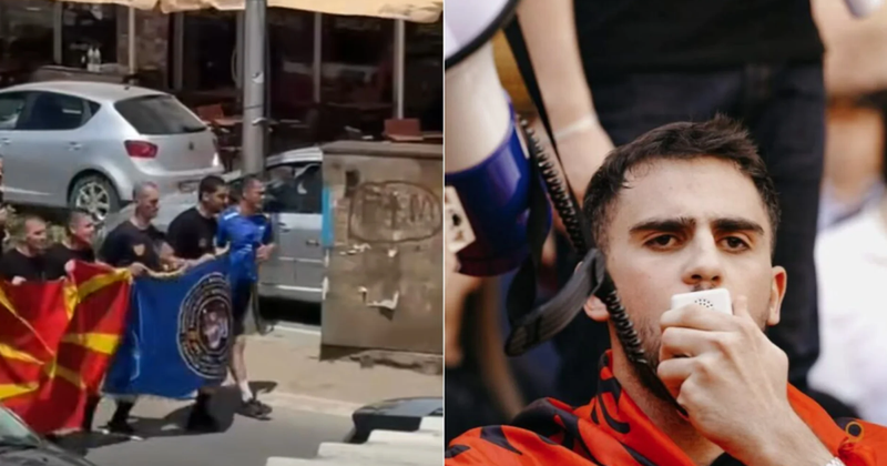 “Këtu ka vetëm Maqedoni, le ta mësojnë të gjithë” – Forcat speciale të RMV provokojnë para protestës për gjuhën shqipe, studenti organizator: Rastësi apo kërcënim?