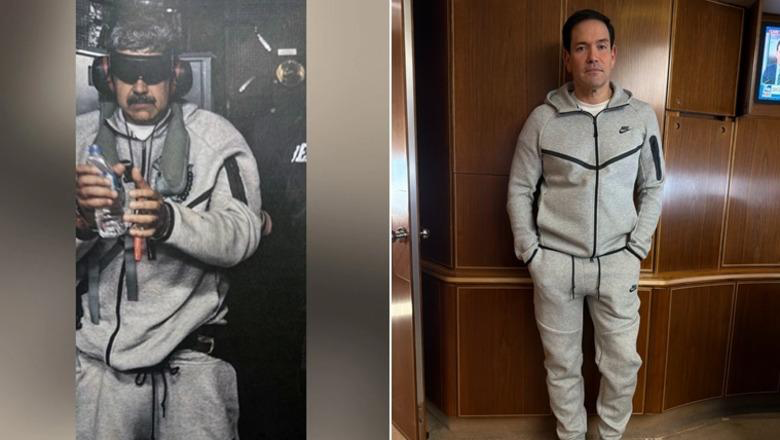Marco Rubio në Kinë me Trump, pozon në bordin e ‘Air Force One’ i veshur me kostumin ‘Nike’ të Nicolas Maduro