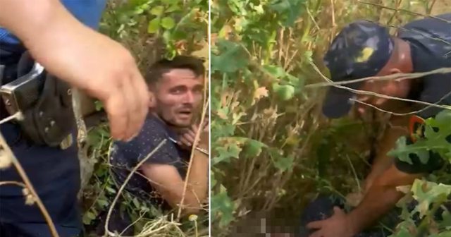 Momenti kur 27-vjeçari që i vuri sëpatën në fyt taksistit dhe e grabiti, kapet i fshehur mes shkurreve
