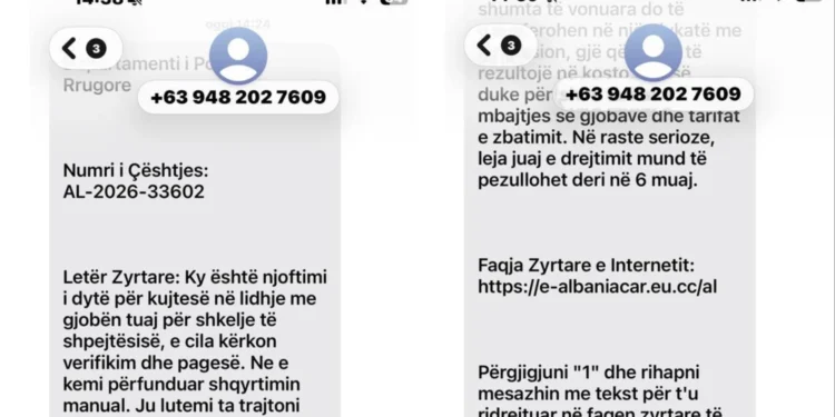 “Kujdes nga SMS-të mashtruese për gjoba dhe detyrime të papaguara”/ Policia apel qytetarëve: Mos i klikoni linket