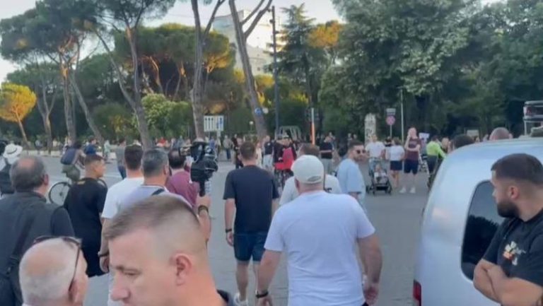 Tensione në protestë, protestuesit konfliktohen fizikisht me mbështetësit e PS. Ndërhyn policia