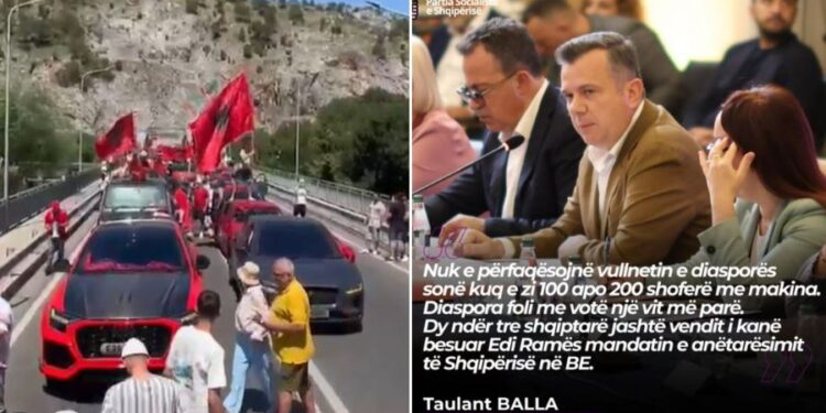 Protesta, Balla: Diaspora foli me votë një vit më parë! Nuk përfaqësohet me 100 apo 200 makina