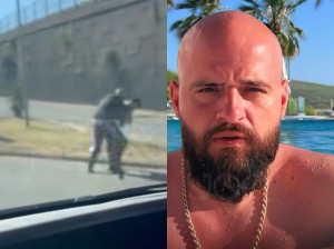 VIDEO/ Momenti kur Dorian Kasa i vë thikën në fyt policit të Rrugores në Tiranë! Kujdes, pamje të rënda!