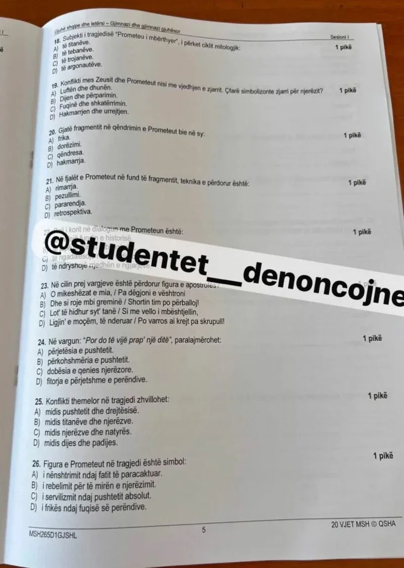 Publikoi tezën e Gjuhës dhe Letërsisë në TikTok, përjashtohet maturanti në Kukës