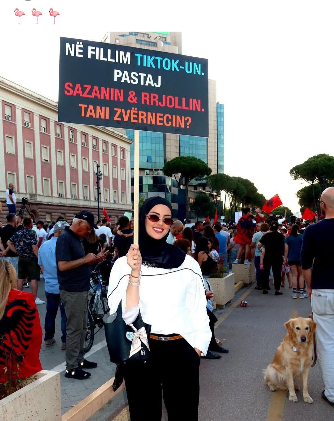 Shfaqet në një video erotike? Influencerja Hatixhe Brika i bashkohet protestës për Zvërnecin, jetë luksoze dhe zero taksa