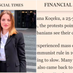 Marjana Koçeku për “Financial Times”: Shqipëria është bërë një vend nga ku të rinjtë duan të largohen