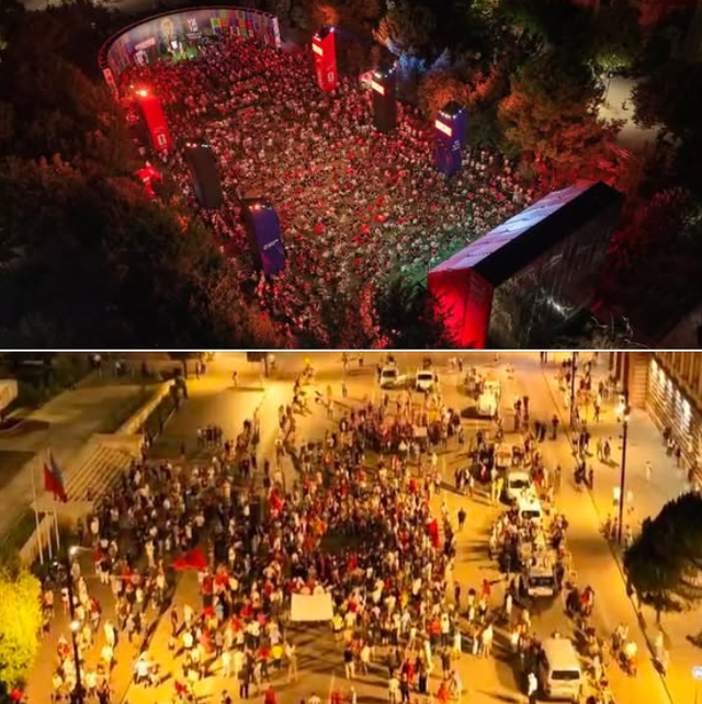 Rama ironizon protestën qytetare me dy foto: Më shumë njerëz në Fan Zone sesa në tubim